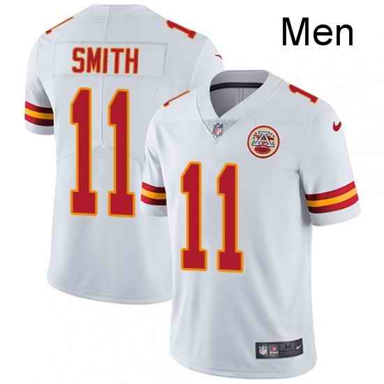 Men Nike Kansas City Chiefs 11 Alex Smith White Vapor Untouchable Limited Player NFL Jersey